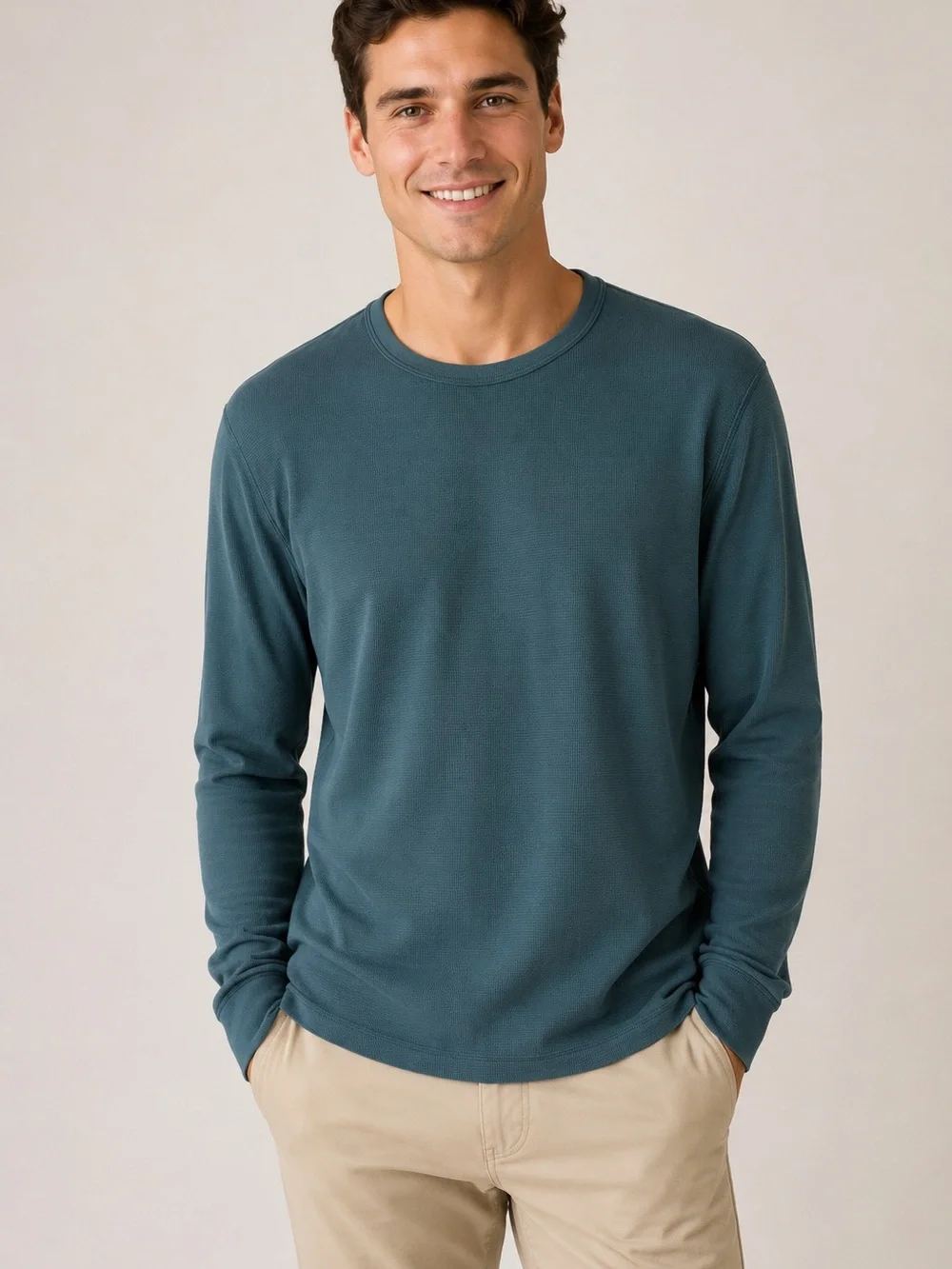 Banana‎ Republic Men's Long-Sleeve Crewneck in Teal